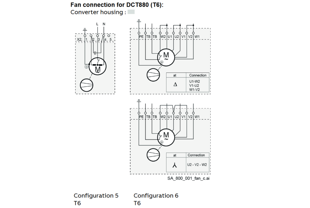 abb dct880 cooling fan connection image 3