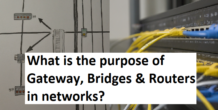 What is the purpose of Gateway, Bridges & Routers in networks?