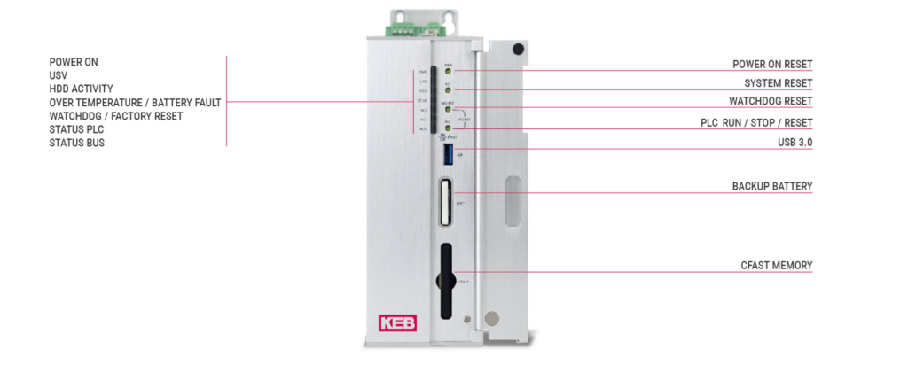 KEB control automation E22 book mount (open) image