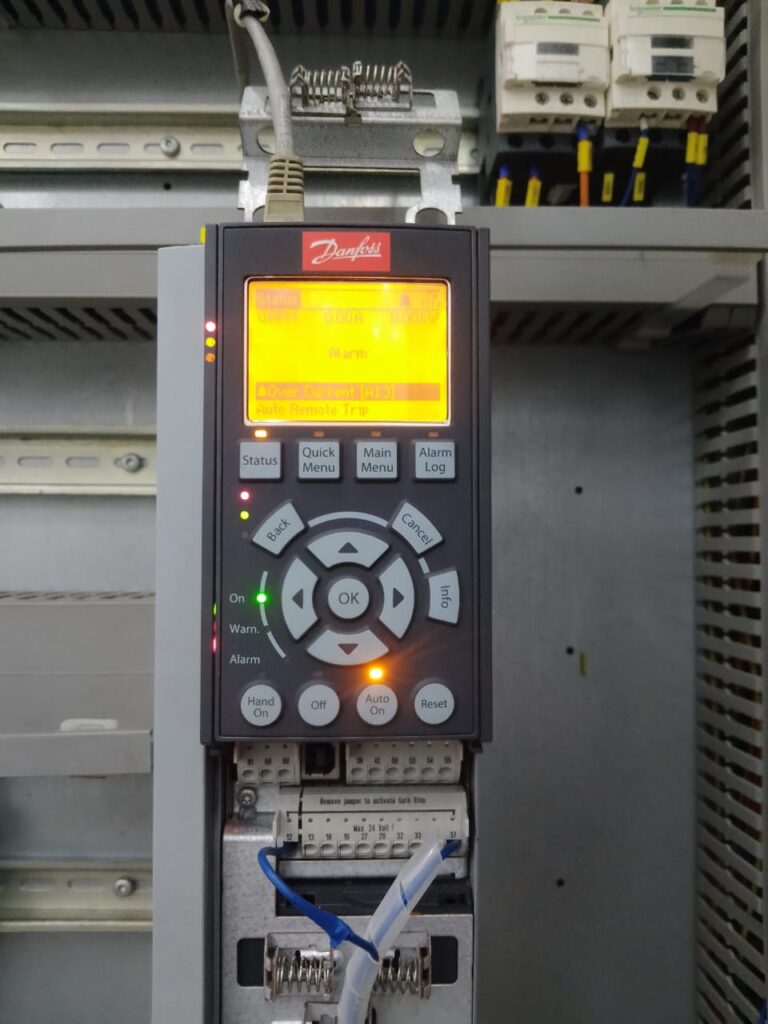 Danfoss VFD Alarm 13 or A13 Overcurrent